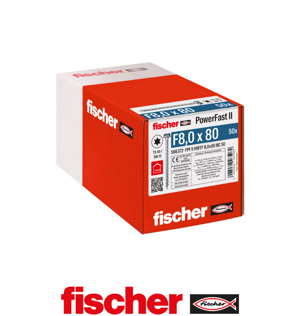 fischer PowerFast 8,0 x 80 Sechskantkopf